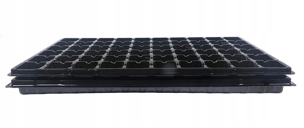 Spirebrett 60 celler i svart plast – 52,5x31,5 cm – slitesterk polystyren for frøsåing og planteoppdrett