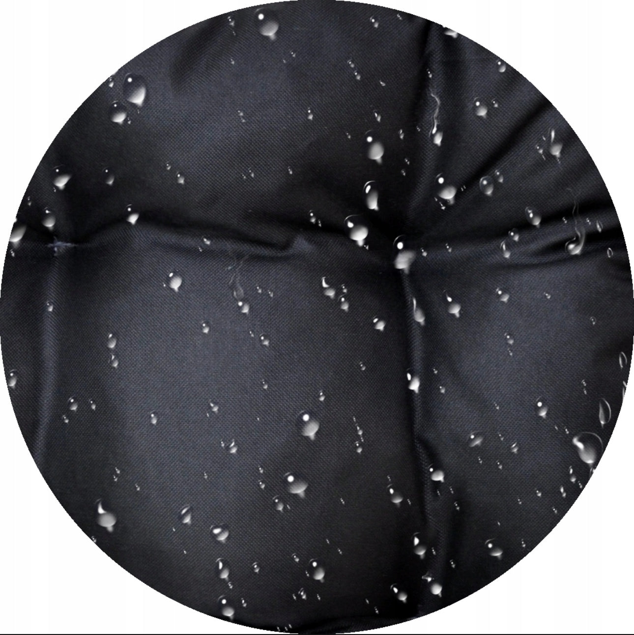 4-pk sorte vanntette hageputer 40x40 cm i slitesterk codura med silikonfyll – perfekte til utendørs stoler og hagemøbler.