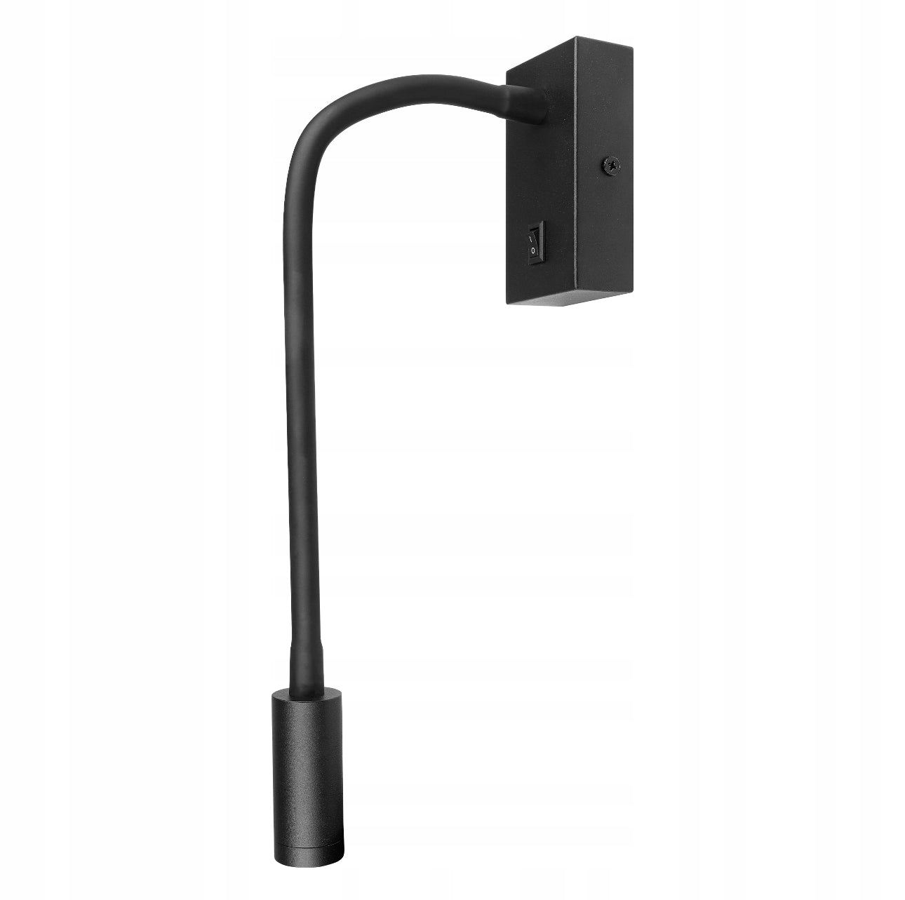 Minimalistisk svart vegglampe med justerbar LED-spot