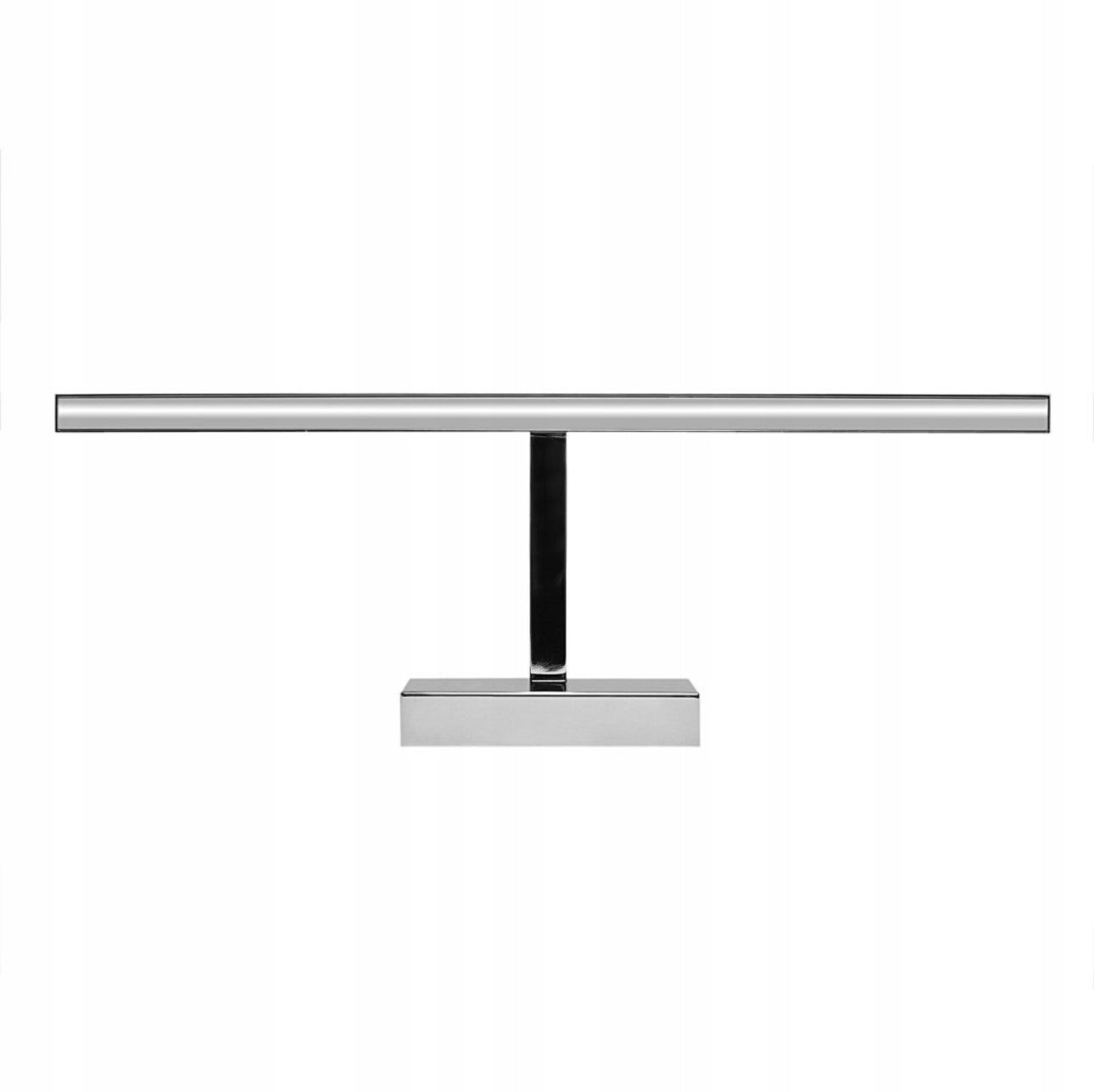 Moderne LED-vegglampe for bad i krom finish, 12W energiklasse A med nøytralt hvitt lys 4000K. Stilren vegglampe med IP44 vannbeskyttelse, ideell for speilbelysning og minimalistisk interiørdesign.