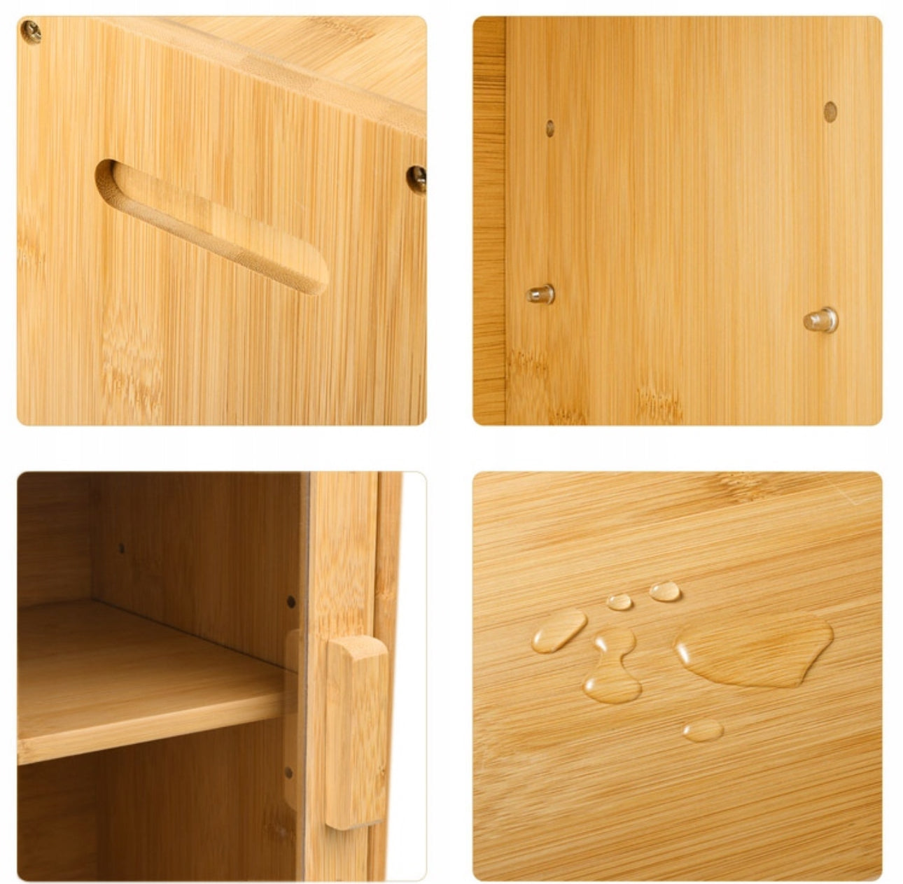 Bambus Brødboks Med Plexiglassvindu – 40x20x31 cm, Naturlig Bambus, To Nivåer, Magnetisk Lås for Ferskt Brød