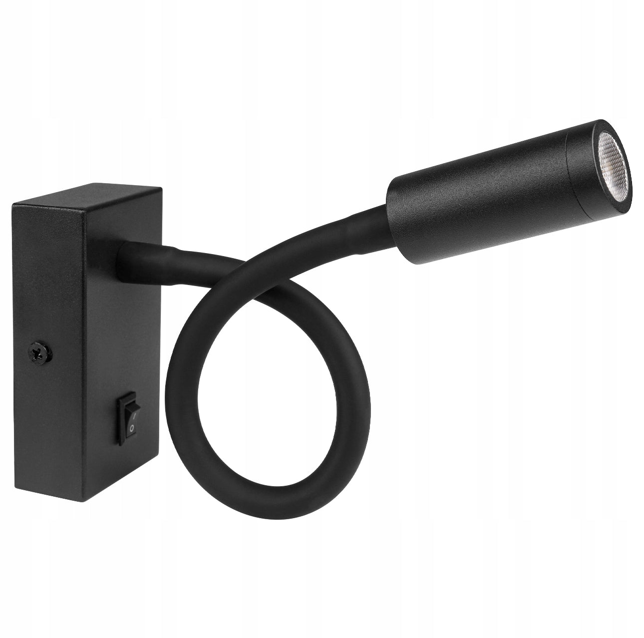 Moderne vegglampe i svart metall med justerbar arm