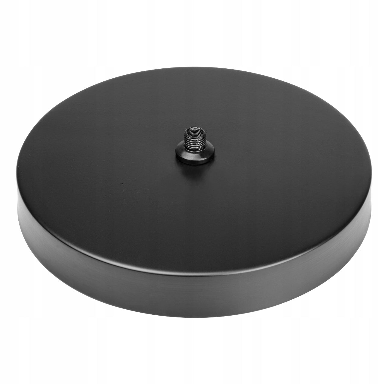 Rund sort metallbase for stålampe