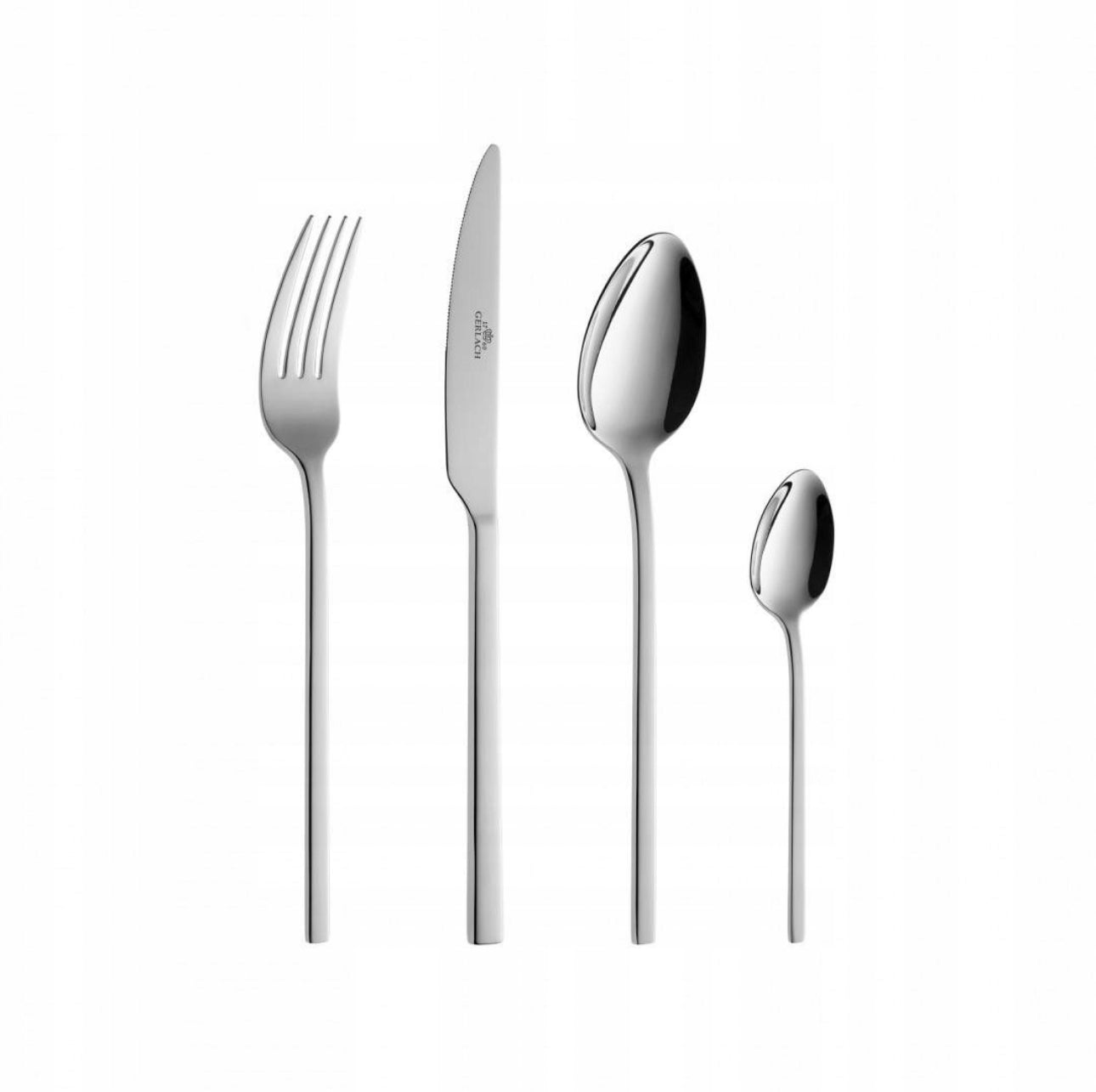 Bestikksett Ambiente 24 Deler for 6 Personer – Sølvfarget Rustfritt Stål, Moderne Design, Tidløs Eleganse