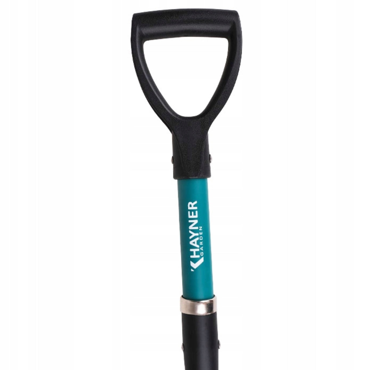 Kompakt hagespade 68 cm i svart og turkis med D-håndtak. Lett og solid design med fiberforsterket skaft og skarpt stålhode for effektiv graving i jord og grus. Perfekt for hagearbeid, camping og utendørsbruk.