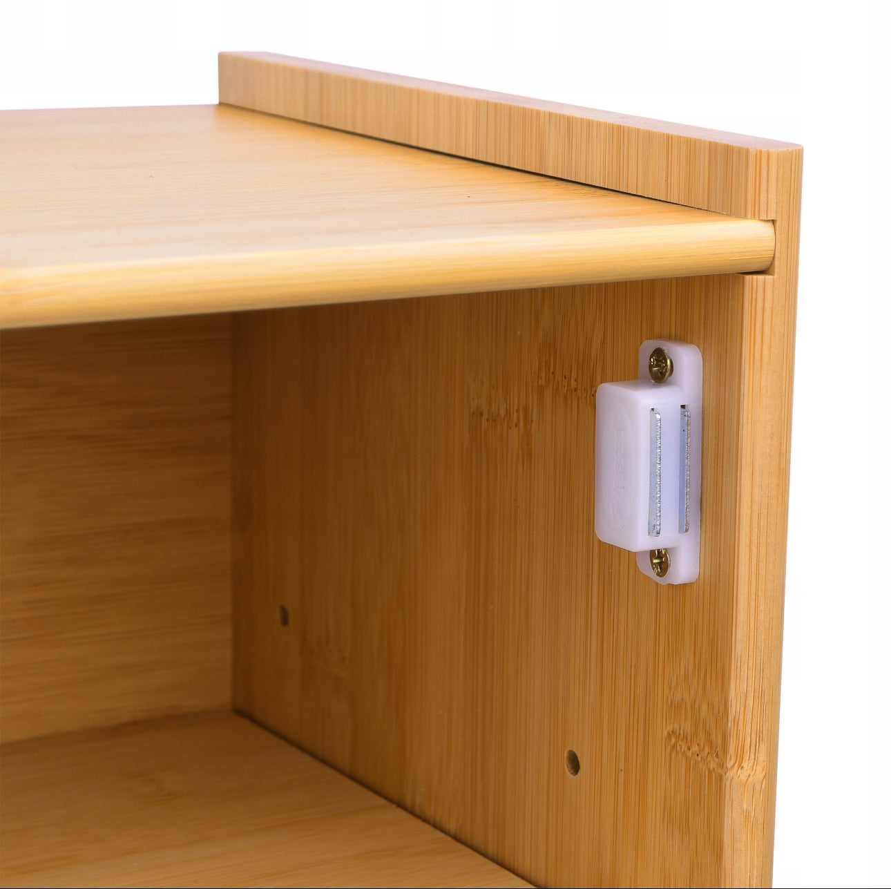 Bambus Brødboks Med Plexiglassvindu – 40x20x31 cm, Naturlig Bambus, To Nivåer, Magnetisk Lås for Ferskt Brød