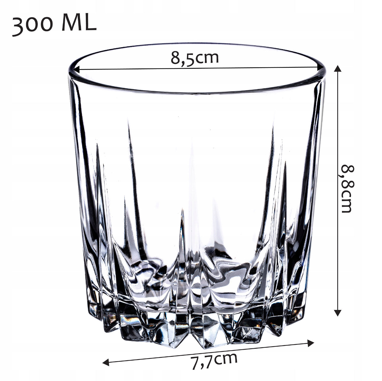 Sett Med 12 Klare Glass – 300 ml, Tykt Glass, Stilrent Design for Drinker og Juice