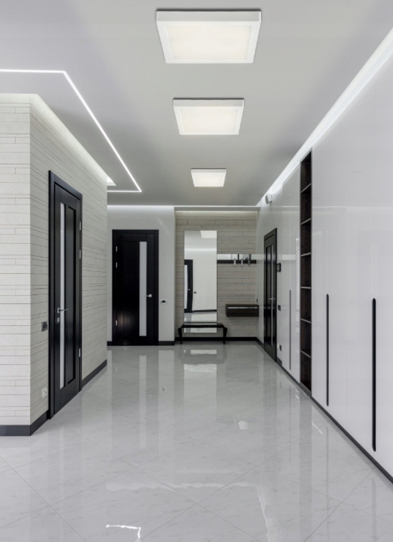 firkantet LED-taklampe med moderne design og energiklasse A, perfekt for stue, kjøkken eller gang, enkel montering, nøytralt hvitt lys på 4000K, lang levetid og lavt strømforbruk