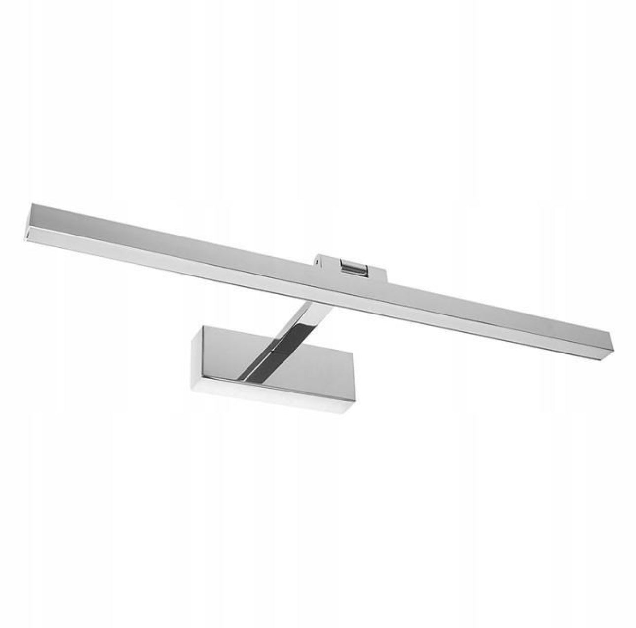 Moderne LED-vegglampe for bad i krom finish, 12W energiklasse A med nøytralt hvitt lys 4000K. Stilren vegglampe med IP44 vannbeskyttelse, ideell for speilbelysning og minimalistisk interiørdesign.