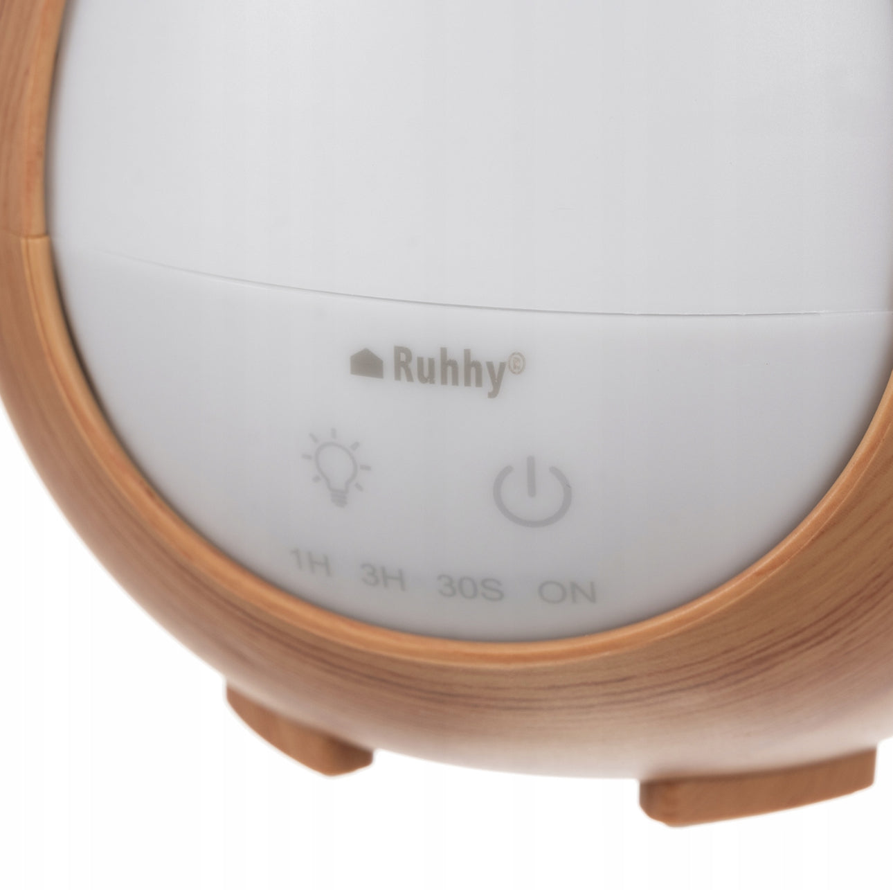 Ultrasonisk aroma diffuser med LED-lys i treimitasjon, 200 ml kapasitet, perfekt for aromaterapi og luftfukting i hjemmet, med fjernkontroll og justerbare lysinnstillinger.