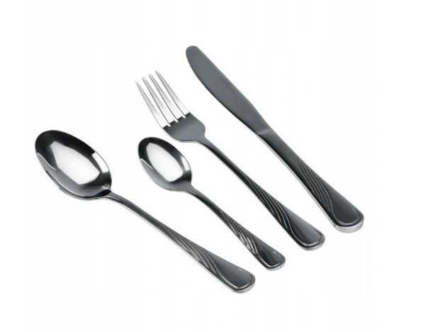 Eksklusivt Bestikksett i Rustfritt Stål – 72 Deler for 12 Personer, Sølvfarget, Leveres i Elegant Sort Koffert, Perfekt for Fest og Hverdag