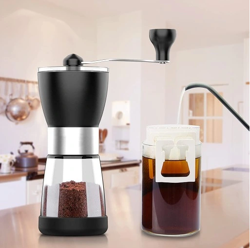MANUELL KAFFEKVERN MED JUSTERBAR SLIPEGRAD