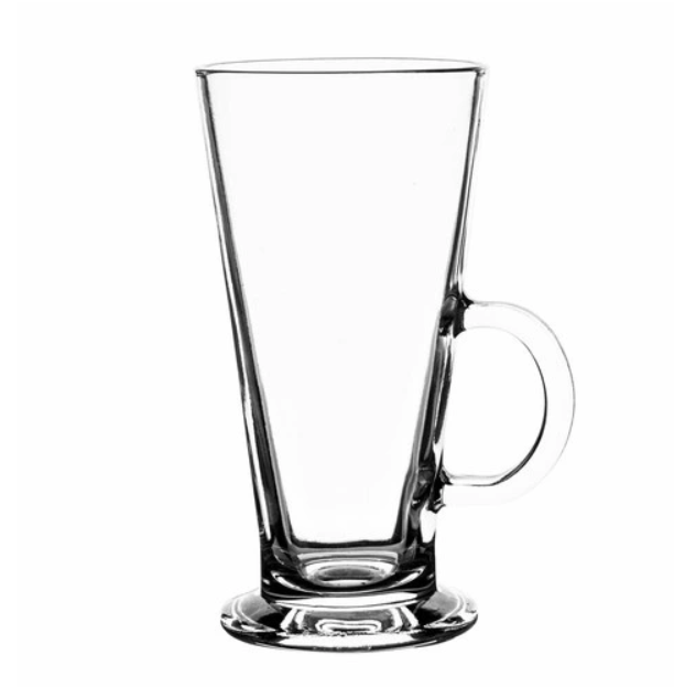 EKSKLUSIVT SETT MED 6 STK 250ML KAFFE LATTE - GLASS