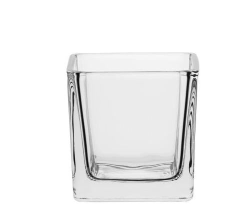 DEKORATIV SETT MED 6 STK GLASS BEHOLDERE FOR STEARINLYS
